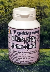 Kurkuma + pieprz + cynamon cejloński kapsułki